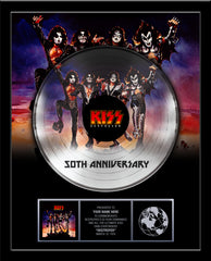 KISS® 50th Anniversary 12" Platinum Record Tribute of The DESTROYER Album - Personalized with YOUR NAME - 18" x 22" Framed