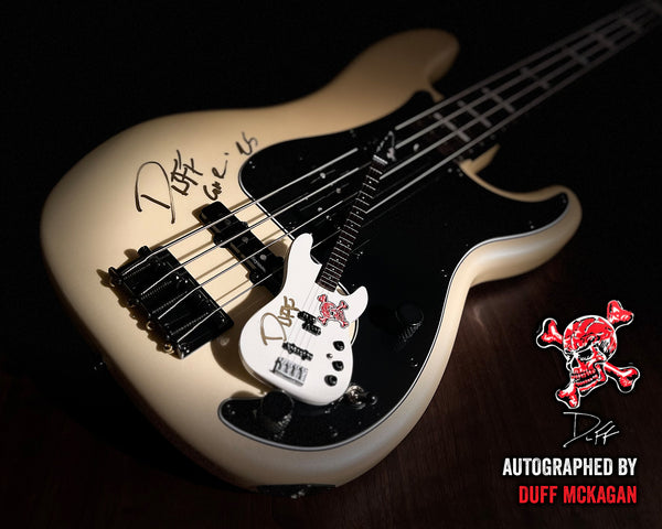 REAL AUTOGRAPHED - Duff McKagan Skull Fender™ Precision Bass™ - White Pearl