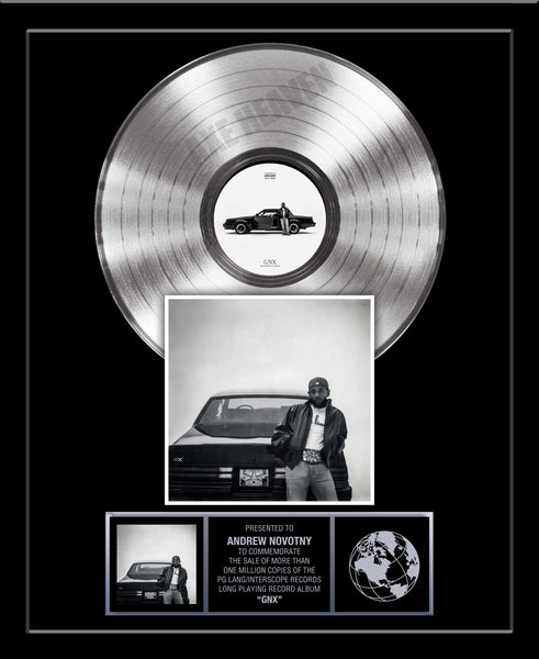 PLATINUM RECORD VERTICAL DESIGN Album Tribute 18" x 22" Framed Artist Award 12" Platinum Record