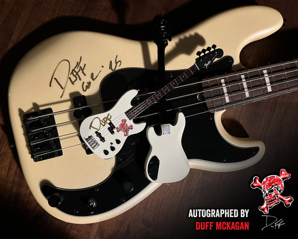 REAL AUTOGRAPHED - Duff McKagan Skull Fender™ Precision Bass™ - White Pearl