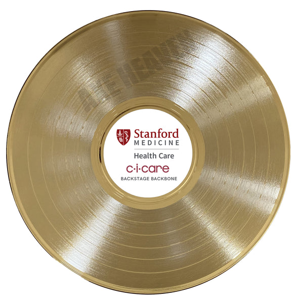 CUSTOM LABELED 33 1/3 RPM LP 12" Gold Record - Rockstar Award - Metalized Gold Record