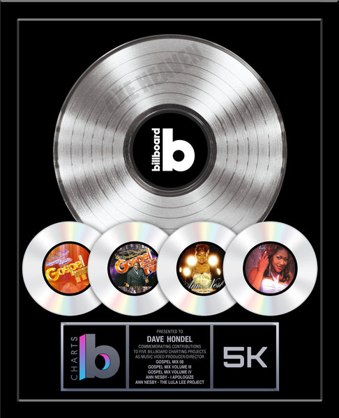 Custom Platinum Record & CD Award 18" x 22" Framed Award with REAL 12" Metalized Platinum Record