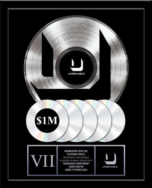 Custom Platinum Record & CD Award 18" x 22" Framed Award with REAL 12" Metalized Platinum Record