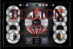 ART ON ACRYLIC CUSTOM Multi Platinum Record Achievement Award - 36" x 24" Framed - Full Color Background