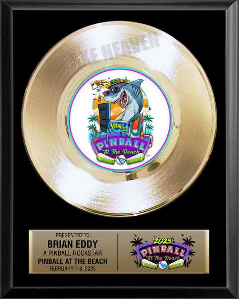 8" x 10" Plaque with 7" Gold Record - 45 Single Style Classic Gold Record Rockstar Award