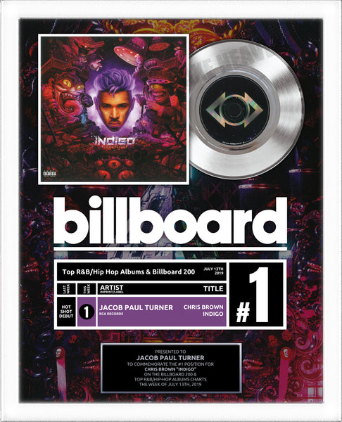 BILLBOARD Record Award - Platinum 7" Record Album Award - 18" x 22" Framed Artist & Band - iTunes, Spotify Recognition