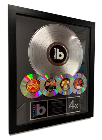 Custom Platinum Record & CD Award 18" x 22" Framed Award with REAL 12" Metalized Platinum Record