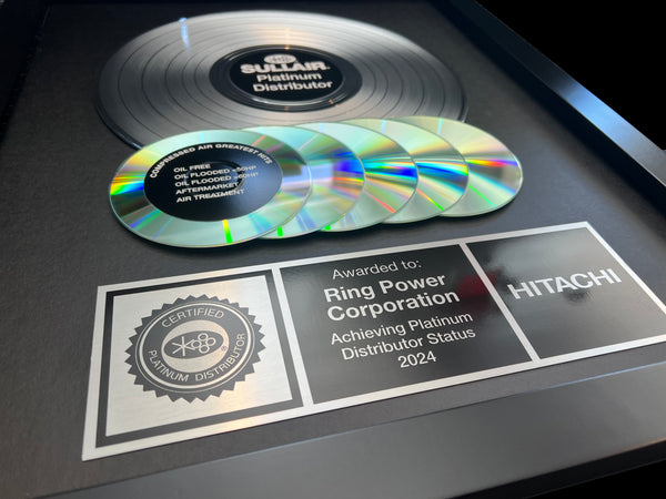 Custom Platinum Record & CD Award 18" x 22" Framed Award with REAL 12" Metalized Platinum Record