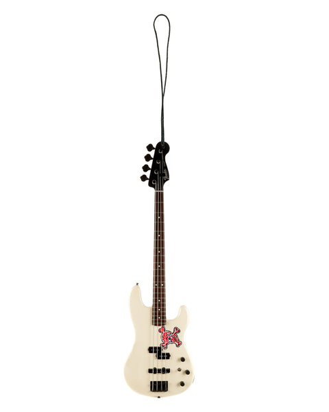 6" Fender® Duff McKagan Skull Precision Bass™ - White Pearl Christmas Ornament
