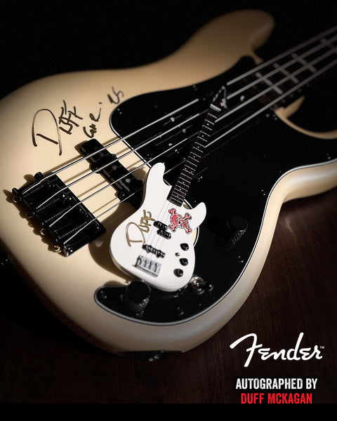 REAL AUTOGRAPHED - Duff McKagan Skull Fender™ Precision Bass™ - White Pearl