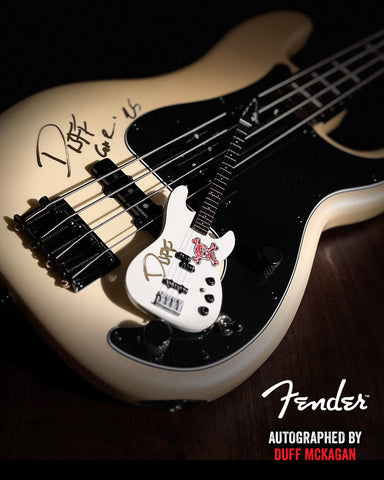 REAL AUTOGRAPHED - Duff McKagan Skull Fender™ Precision Bass™ - White Pearl