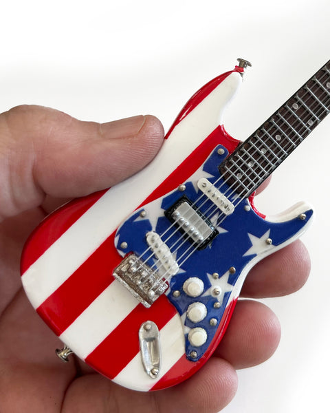 6″ Fender® Guitar Ornament - Wayne Kramer Stars N' Stripes USA Flag Stratocaster®