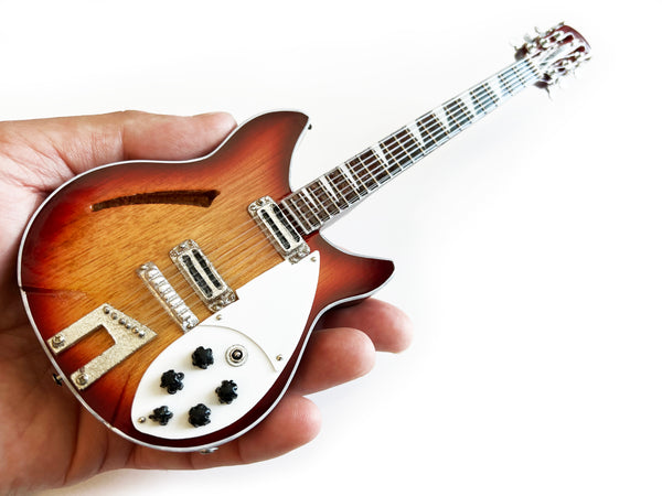 Signature 12-String Fire Sunburst Miniature Guitar Replica Collectible