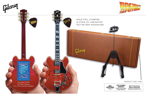 Back To The Future 40th Anniversary Trilogy Gift Set Includes "1955" Gibson ES-345™ Mini Guitar