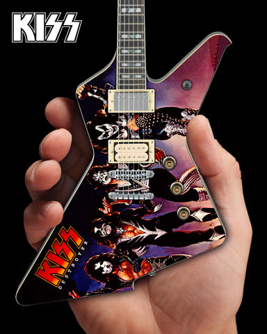 KISS® Destroyer Album Tribute Miniature Guitar Replica Model