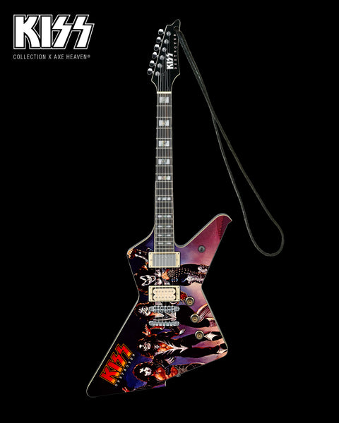 6" KISS® Destroyer Album Tribute ICEMAN Mini Guitar Ornament - Handcrafted from Solid Wood