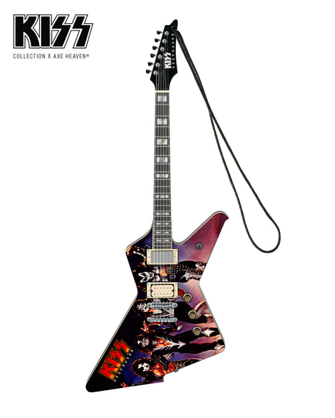 6" KISS® Destroyer Album Tribute ICEMAN Mini Guitar Ornament - Handcrafted from Solid Wood