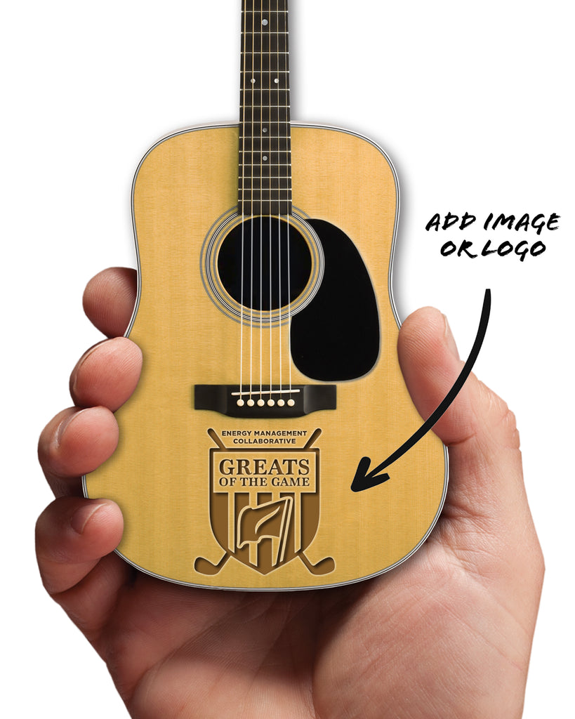 CUSTOM Laser Engraved Dreadnought Acoustic Mini Guitars - LOT OF 36 UNITS - ENGRAVE YOUR LOGO