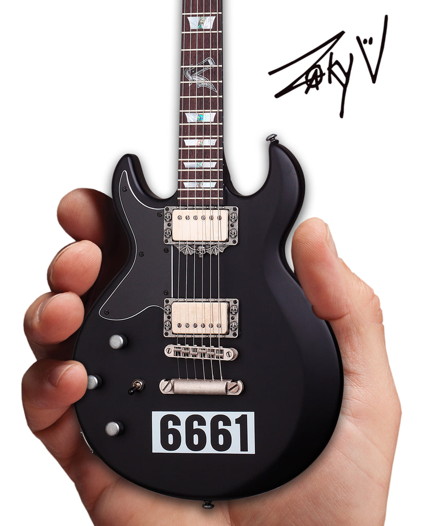 6661 Officially Licensed Zacky Vengeance Satin Black 6661 Schecter Mini Gui ...