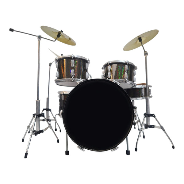 Classic 5-Piece Black Sparkle Drum Set Mini Replica Collectible