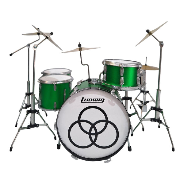 Green Sparkle Immigrant Song Zep Mini Drum Set Replica Collectible