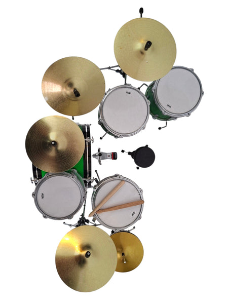 Green Sparkle Immigrant Song Zep Mini Drum Set Replica Collectible