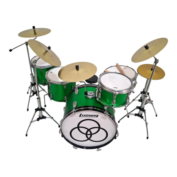 Green Sparkle Immigrant Song Zep Mini Drum Set Replica Collectible
