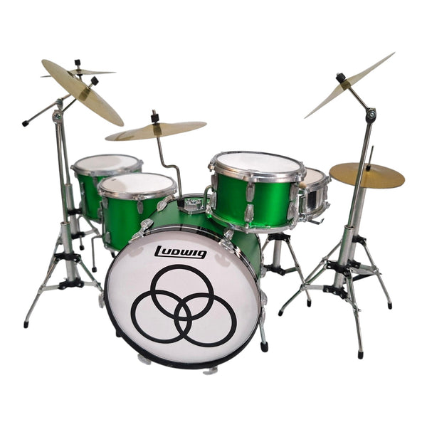 Green Sparkle Immigrant Song Zep Mini Drum Set Replica Collectible