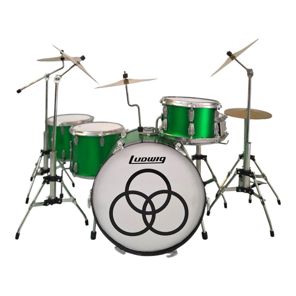 Green Sparkle Immigrant Song Zep Mini Drum Set Replica Collectible
