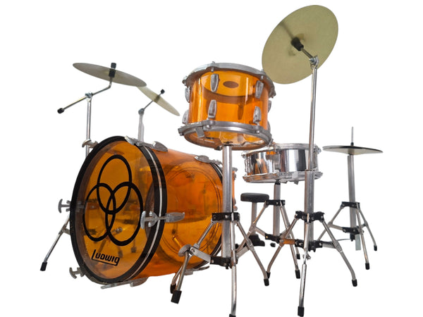 Vistalite Transparent Amber Tribute Zep Mini Drum Set Replica Collectible