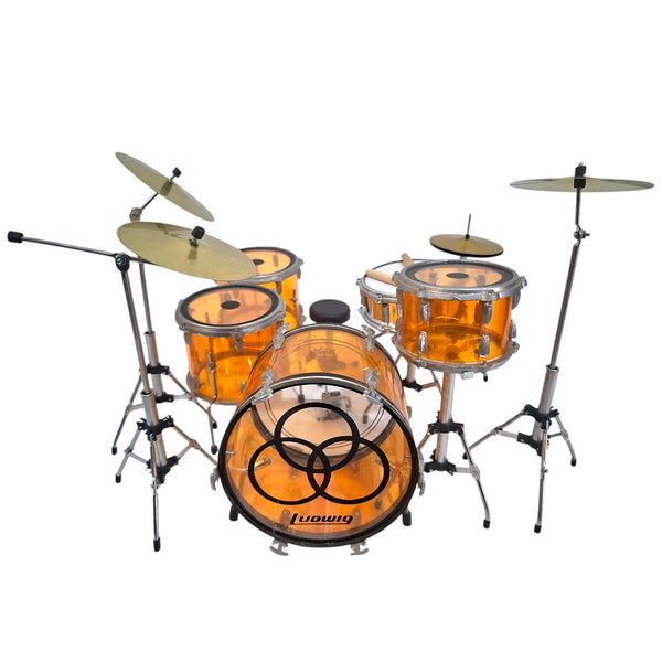 Vistalite Transparent Amber Tribute Zep Mini Drum Set Replica Collectible