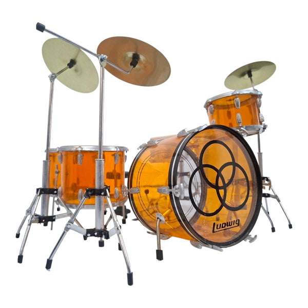 Vistalite Transparent Amber Tribute Zep Mini Drum Set Replica Collectible