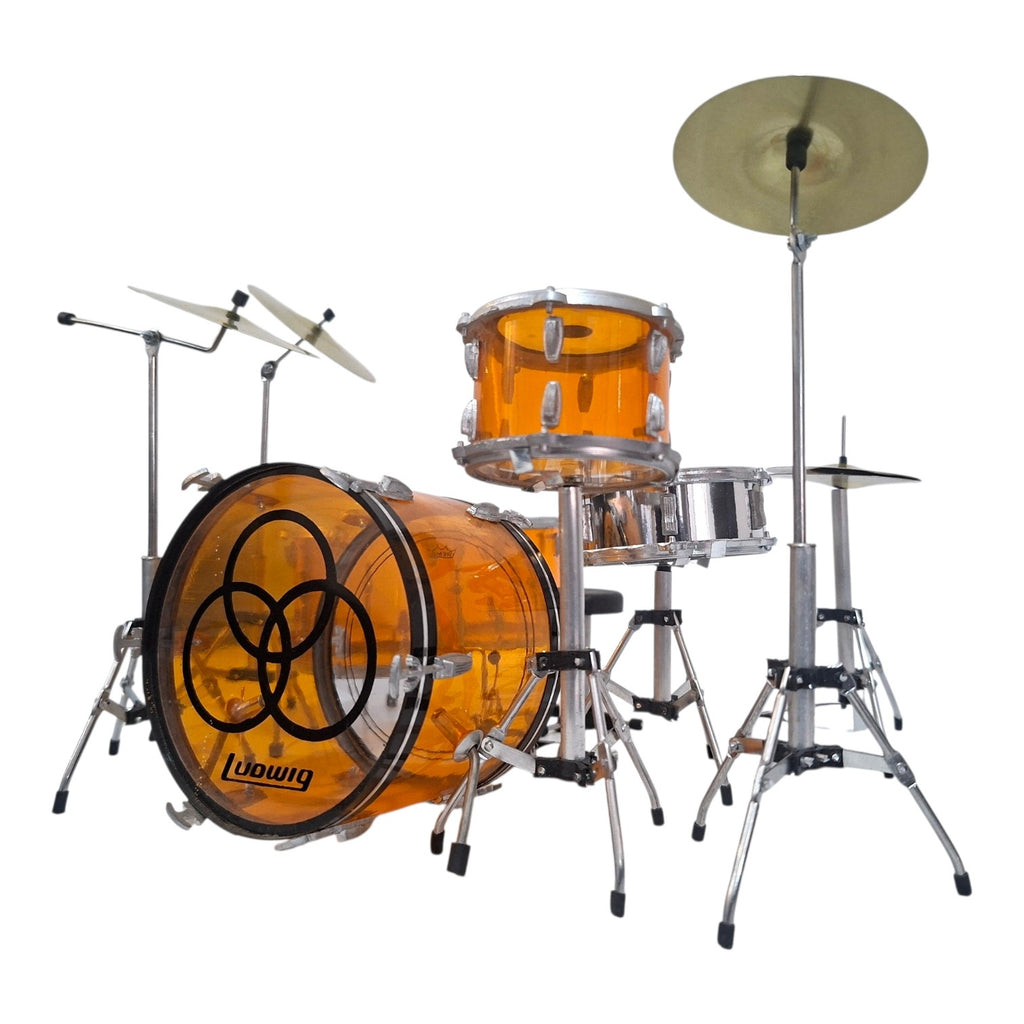 Vistalite Transparent Amber Tribute Zep Mini Drum Set Replica Collectible