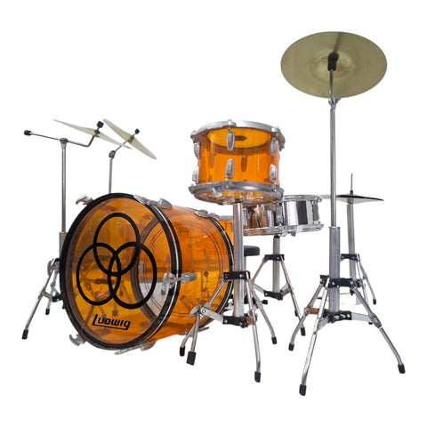 Vistalite Transparent Amber Tribute Zep Mini Drum Set Replica Collectible