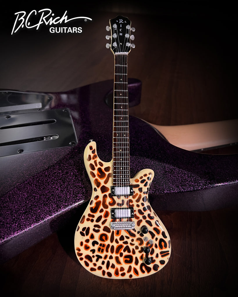 Official B.C. Rich® Custom "Leopard Print" Miniature Guitar