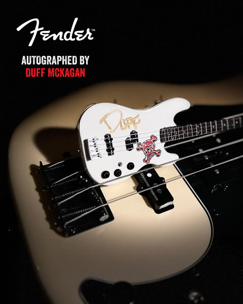 REAL AUTOGRAPHED - Duff McKagan Skull Fender™ Precision Bass™ - White Pearl