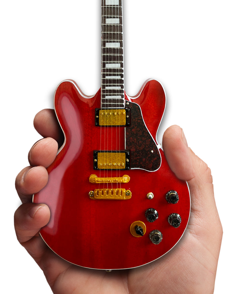 BB KING Gibson ES-355 Lucille Cherry Miniature Guitar Model – AXE ...
