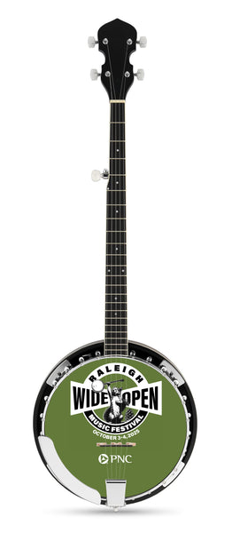 CUSTOM PROMOTIONAL Banjo with YOUR DESIGN - Full Size 5 String Tenor with Banjo Kit Tuner Gig Bag, Stringed Promo Musical Instruments