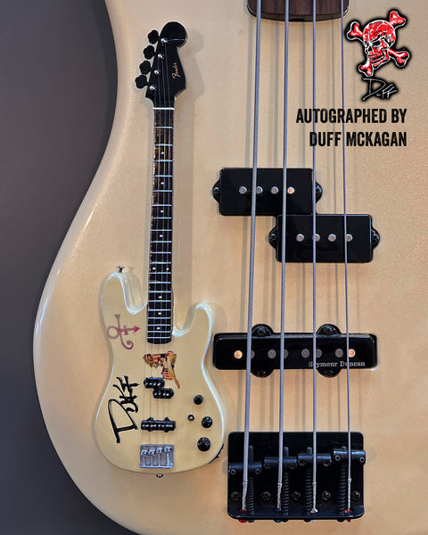 REAL AUTOGRAPH - Duff McKagan "#1 Main" Girl & Purple Symbol Fender™ Precision Bass™ - Metallic Pearl