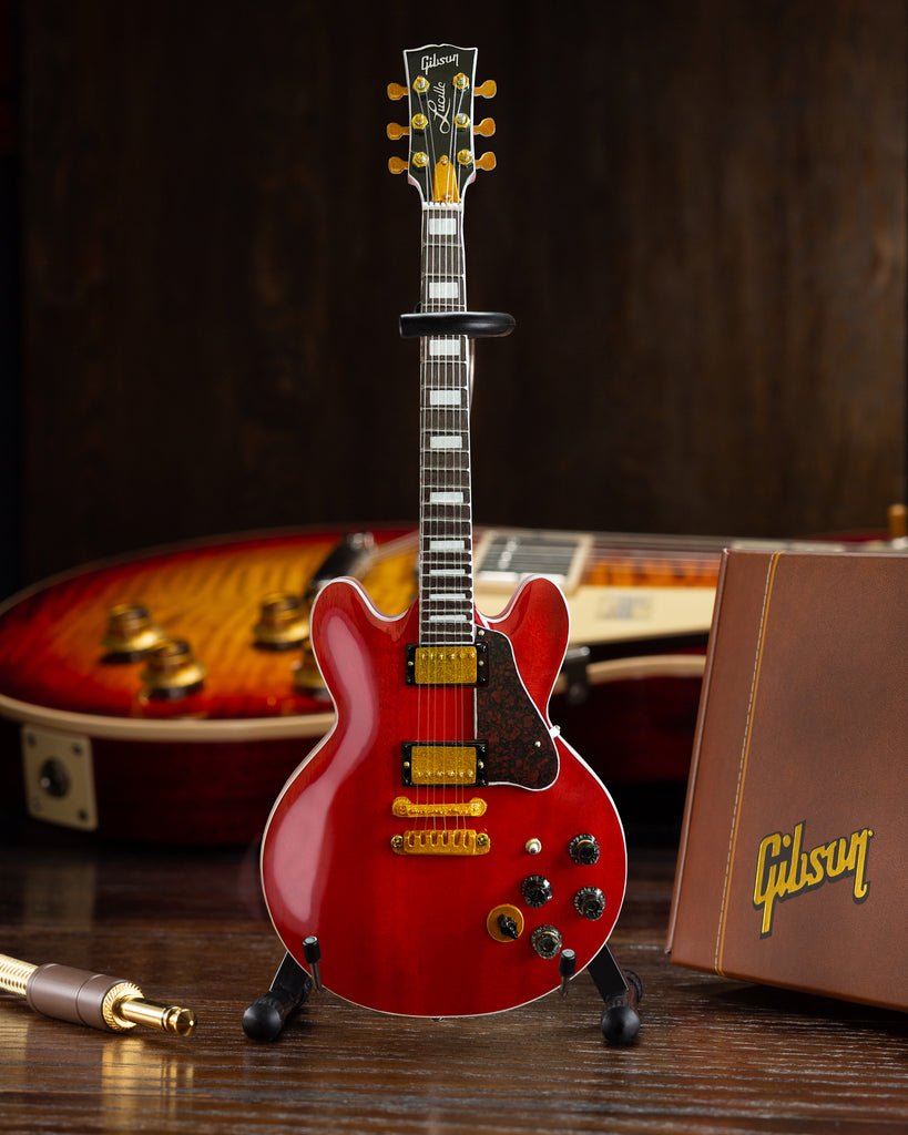 BB KING Gibson ES-355 Lucille Cherry Miniature Guitar Model – AXE ...