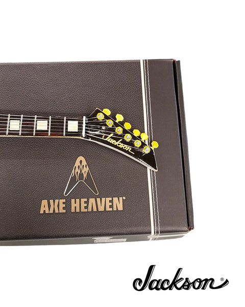 Jackson Guitars® Signature Rhoads White V Miniature Guitar Replica Collectible