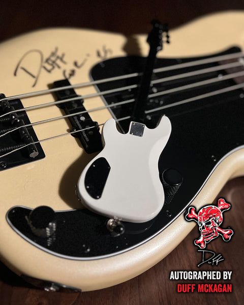 REAL AUTOGRAPHED - Duff McKagan Skull Fender™ Precision Bass™ - White Pearl