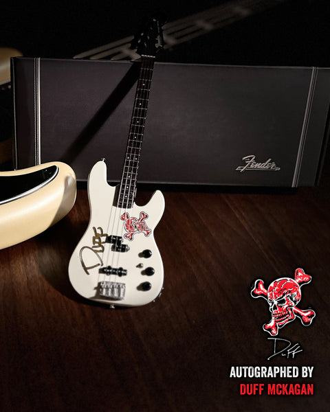 REAL AUTOGRAPHED - Duff McKagan Skull Fender™ Precision Bass™ - White Pearl