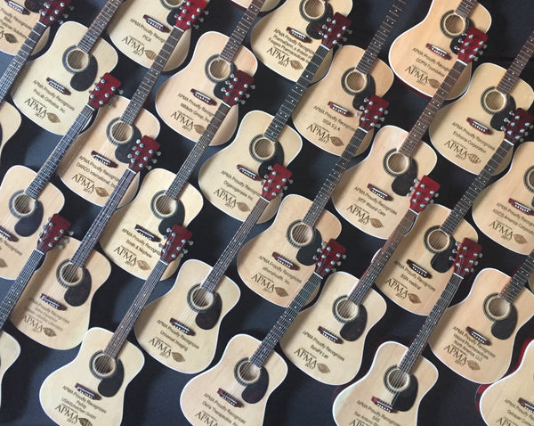 CUSTOM Laser Engraved Dreadnought Acoustic Mini Guitars - LOT OF 36 UNITS - ENGRAVE YOUR LOGO