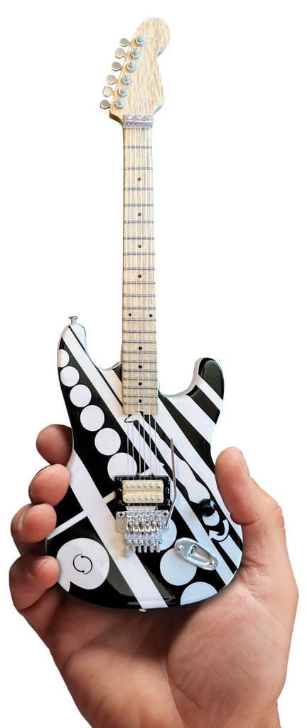 Eddie Van Halen EVH “Circles” Mini Guitar Replica Collectible Eddie Van Halen EVH “Circles” Mini Guitar Replica Collectible