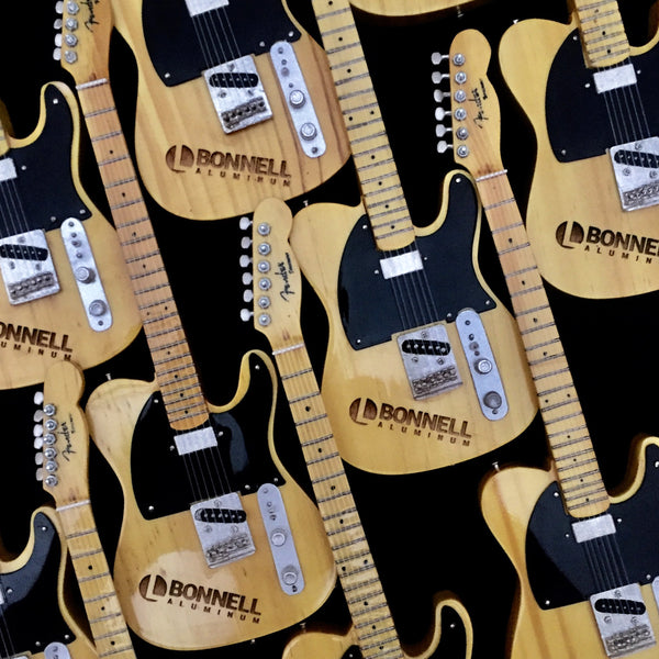 CUSTOM Laser Engraved Fender Mini Guitars - LOT OF 36 UNITS - Handcrafted 1:4 Scale Model Replica