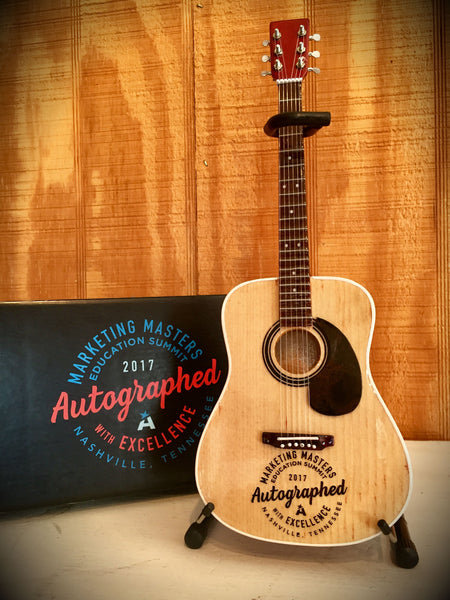 CUSTOM Laser Engraved Dreadnought Acoustic Mini Guitars - LOT OF 36 UNITS - ENGRAVE YOUR LOGO