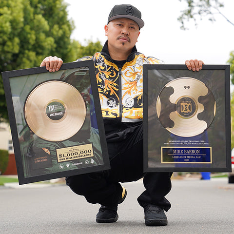 ART RECORD - 18" x 22" Framed 12" Gold Record - Deluxe Framed Rockstar Award