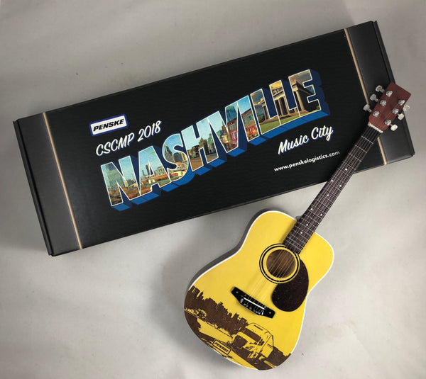 CUSTOM Laser Engraved Dreadnought Acoustic Mini Guitars - LOT OF 36 UNITS - ENGRAVE YOUR LOGO