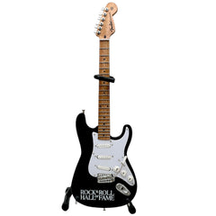 ROCK HALL BLACK FENDER STRAT MINI GUITAR